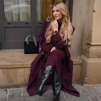 Trench long en laine