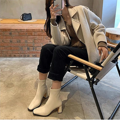 Bottes courtes en cuir