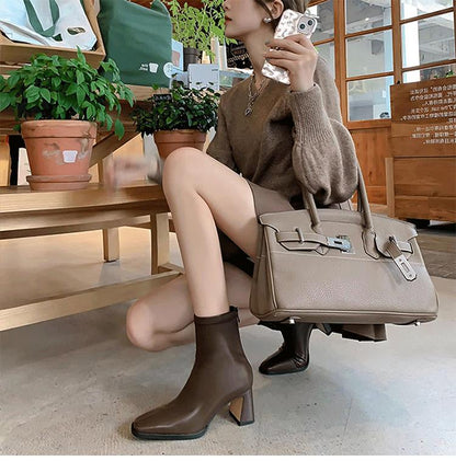 Bottes courtes en cuir